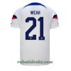 USA Timothy Weah 21 Hjemme VM 2022 - Herre Fotballdrakt
